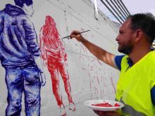 People united, al liceo ugdulena murale di tommaso chiappa riqualifica lo spazio urbano