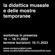 Workshop sulla didattica museale e delle mostre temporanee